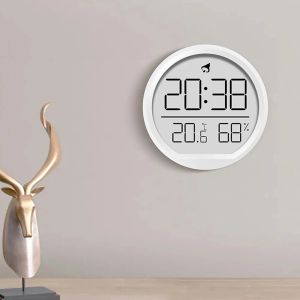 時計電子湿度計の目覚まし時計折り畳みブラケットLEDディスプレイリビングルーム用の温度壁のデスク時計