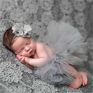 Q9ZM tutu Dress Fluffy Sunflower Tutu Set Baby Yellow Tutu Skirt with Headband Cake Smash Outfit Newborn Photo Props Infant Princess clothes d240507
