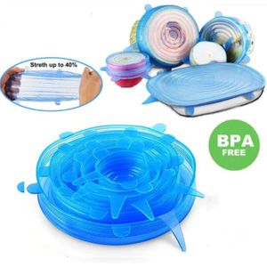 Silicone universal tampas de silício 6pcs/conjunto alimentos esticados embrulhar tigela tampa de silicone panela de cozinha acessórios de cozinha dropshipping e e