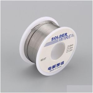 Solders Wholesale 10Pcs 0.8Mm Solder Wire Rosin Core Tin Lead Welding Reel Electric Soldering Low Temperature Melt Roll Repair Drop De Dhwks