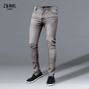 Jeans maschile 2021 Nuovi jeans neri blu grigi pantaloni manuali slim jeans pantaloni vestiti di moda in vendita uomini tendendyol maschi jeans maschio pantaloni y240507