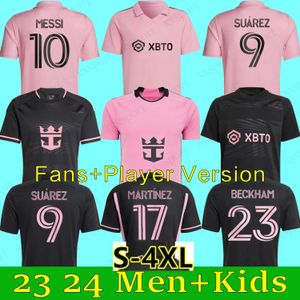 2023 2024 2025 Suarez Messis Miami Soccer Jerseys CF Martinez Matuidi Higuain Campana Yedlin Taylor MLS 23 24フットボールシャツ男性キッズキッツキットプレーヤーファンバージョン大人