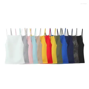 Kadın Tankları -Kadınların İnce Kayışları Arka Çıkmaz Tank Tops Kadın Camis Seksi Yaz Moda