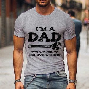 s I am a dad T-shirt and a mens vintage wrench T-shirt. My job is to repair all printed short sleeved casual street clothing vests J240506