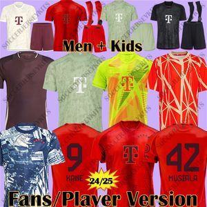 24 25 Bayern München Jersey FC Bayern Trikot 2024 2025 Maillot Kits Camiseta Futbol Bayern Munchen Soccer Jerseys Men Kids Player Kane Musiala Muller Sane Football