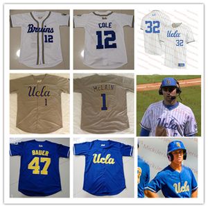 Anpassad UCLA Baseball Stitched Jersey 27 Chase Utley 32 42 Jackie Robinson 8 Brandon Crawford 12 Gerrit Cole 47 Trevor Bauer 1 Matt MCL 292Z