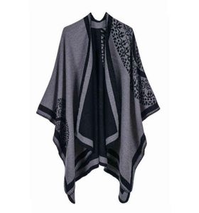 Scarves Luxury Brand Ponchos coat Cashmere Scarves Women Winter Warm Shawls and Wraps Pashmina Thick Capes blanket Femme Scarf T229641568