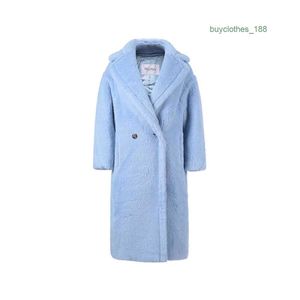 Damskie okopy luksusowy płaszcz mody wełniany mieszanki wełny designerski płaszcz japoński i koreański wiatr długi kaszmirowy płaszcz noszenie maxmaras 2uvk