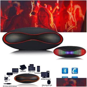 Altoparlanti portatili Mini Stereo Stereo Wireless Bluetooth Sistema audio 3D Musica TF Super Bass Colonna Acoustica circostante Drop Drop Delive Dh90i