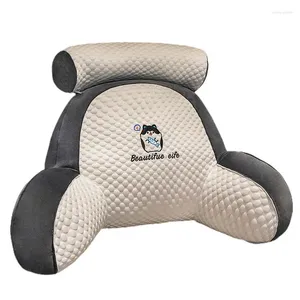 Travesseiros de leitura de travesseiros Cama de algodão e linho/lã curta Big Backrest Rest Rest Support Cadeira