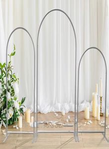 wystrój 3pcsset Zestaw Chiara Metal Tacdrop ​​Back Drop Balon Stands Stands Floral Arch Stand Arches Party Tle Imake5285573064