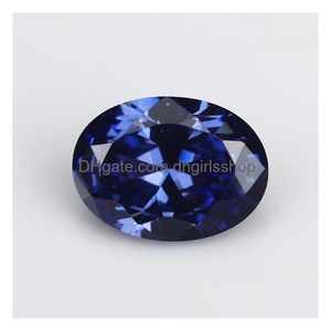 Pedras precárias soltas 2x310x12mm 5a tanzanite cor azul de forma ova