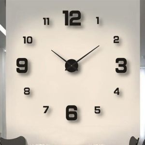 Clocks 3D Wall Clocks Luminous DIY Acrylic Mirror Wall Stickers for Home Decor Living Room Quartz Needle Self Adhesive Hanging Watch