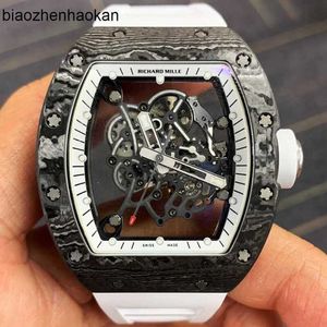 Milles Richamills Watch Limited Edition Carbon Fiber Manual Mechanical Mens RM055 Luxury Clockリストシングル