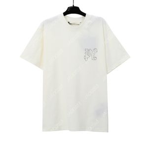 Palm pa harajuku 24ss lettere estiva stampa perle logo maglietta da ragazzo regalo hip hop oversize hip hop unisex a maniche corte amanti in stile tees angeli 2281 vdg