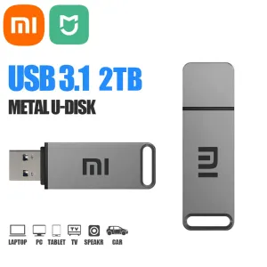 Drives Xiaomi Mijia 3.1 USB Flash Drive Oryginalne 2TB Mini Highspeed Pen 1TB Wodoodporne Pendrive TypeC USB dla urządzenia do przechowywania komputera