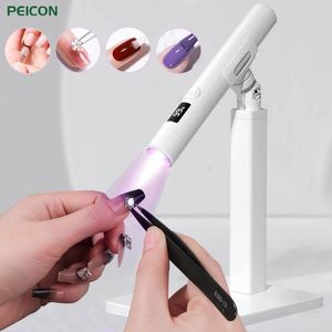 Nail Dryers UV LED Lamp Dryer With Stand Portable Rechargeable Quick Drying Light For Manicure Nails Gel Dry Mini