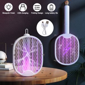 Zappers 3000 В складная электрическая муха Swatter Mosquito Killer Trap USB Перезаряжаемый комар