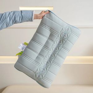 The cool ice silk pillow core pillow helps sleep single home neck support without collapsing and is durable for adults 240506