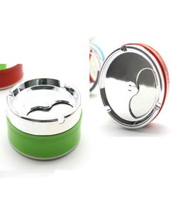 Large Capacity Colorful Ashtrays Promotion Gift Plastic Round Ashtray With Cover Home Office Coffee Shop Bar Cigarette Ashtray VT05802346
