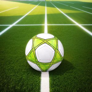 Profesjonalna piłka nożna piłka nożna rozmiar 4 rozmiar 5 żółtych bramek mecz treningowy piłki treningowe maszynowy pentagram skórzany PU PENTAGRAM 240507