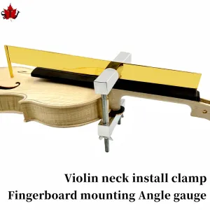 Tillbehör Violin 4/4 Neck Installera klämviolhuvudfäste Fixat klipp och fingerbräda Montering Vinkel Noggrant Mätverktygsinstrument