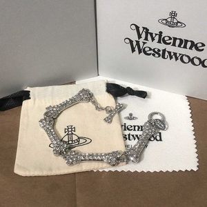 Designer Wysoka jakość Westwood Four Section Full Diamentowa Bransoletka Kości Wersja Wersja