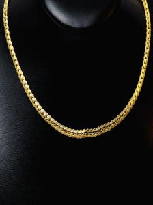 18K Gold plattierte Ketten Knochen -Halskettenarmband 5mm012349747655