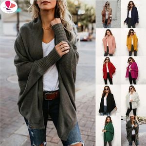 Women's Knits 2024 Autumn Winter Knitted Cardigan For Women Long Sleeve Fashion Loose Korean Ladies Sweaters Vintage Knit Coat Femme