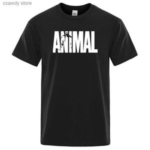 T-shirt maschile Animal di moda Tter Print Men Strt Funny Short Seves sciolto Taglie di grandi dimensioni Tineta BreathAb Cotton Clothing H240507