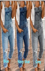 Jeans overall kvinnor kvinnor jumpsuits rompers svart plus storlek overaller för kvinna mode denim design flickor lång pant manlig klubb de2998393