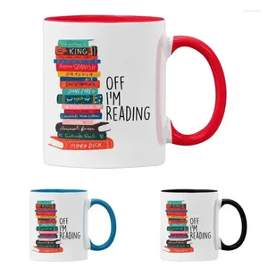 Mugs Book Lovers Coffee Mug Bookish Gifts Collection 350ml Reading Ceramic Tea Cup Novelty For Lover Writers Rea