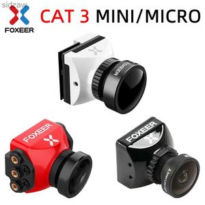 Mini câmeras Foxeer Cat 3 Mini FPV Câmera com baixo atraso e baixo ruído 1200tvl 0,00001lux FPV Night Vision Camera 2,1mm PAL/NTSC para RC Racing Drones WX