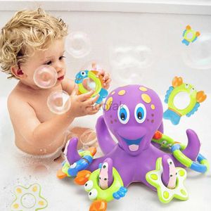 Bath Toys Angku Baby Bath Toys Cute Carton Octopus Bath Toys for Toddlers 6-12 miesięcy łazienki zabawka dla dzieci dla 1-letniej dziewczynki D240507