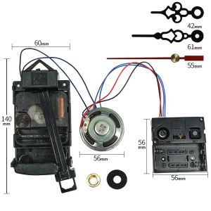 Часы Quartz Makulum Движение часов с черной рукой музыкальная коробка динамика батарея механизм Melody Melody Diy Запасные часы
