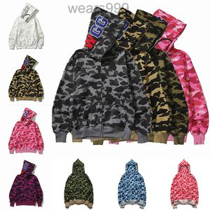 Cheap Wholesale Sharks Hoodies Full Zip Up Mens Womens Fashion Men Deisigners Black White Jacket Man High Quality Casual Sweatshirts Size M-3xl DAW4