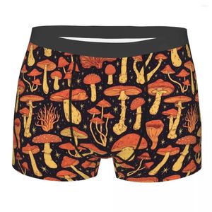 Unterhose sexy tödliche orangefarbene Pilze Boxer Shorts Höschen Herrenstrecker Unterwäsche Unterwäsche