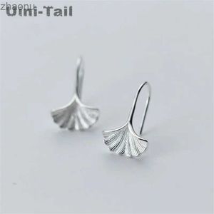 Dangle Chandelier Uini Tail New Hot 925 Xizang Silver Chinese Ginkgo Leaf Earhook Temperature Simple Personality Fashion Earrings ED119 XW