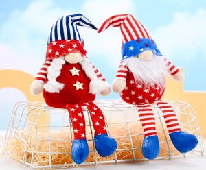 Decorazione per feste Patriotic Veterans Day Tomte Gnome decorazioni stelle fatte a mano bambola peluche ornamenti svedesi 4 luglio Gift8311557