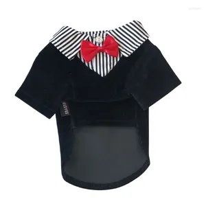 Camicia per boy abbigliamento per cani da gentiluomo per abiti da pet abiti da sposa cucciolo di smoking cucciolo di barboncino pomeraniano