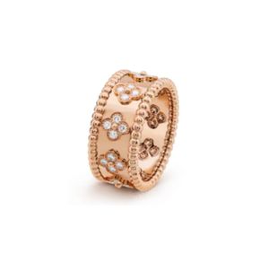 Anéis caleidoscópio anel feminino design de minoria de moda jóias de trevo simples rosa Gold4135991