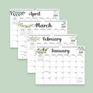 Calendar 18 Months 2024 Wall Calendar Office Stationery Agenda Organizer Stationery Supplies Coil Calendar Daily Planner English Calendar