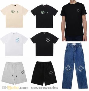 Summer Mens T-shirt med alfabetet tryck Kort ärm Mens Loose Casual Trend Top Clothing Street Kort ärm T-shirt