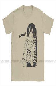 Мужчины Tshirts Kon Azusa Yui Fun Cotton Tee рубашка с коротким рукавом японская музыка музыка T Рубашки O Одежда Camiseta Printed Y2202149527255