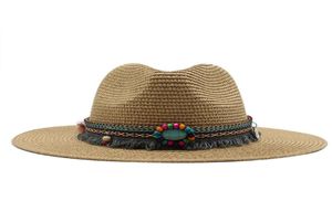 Fashion Panama Hats for Women Men 7 Colours Jazz Fedoras Cooling Sun Hats Summer Brezyna elegancka damska kapelusz imprezowy cała c03049028534058