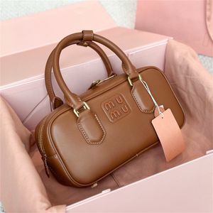 Mirror quality cowhide Leather Arcadie bowling bags mens Clutch baguette CrossBody Tote bag Designer Wallet Luxurys handbag Woman travel shoulder make up Bag strap