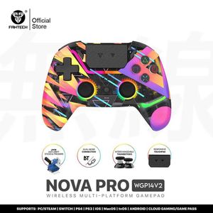 LERS Joysticks Fantech Nova Pro WGP14V2 Game Controller Anti Drift Hall Effect Stick и принудительный Switch Tiger Wireless Game Game J240507