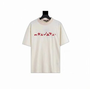 Męskie plus koszulki Polos okrągły koszulka haftowana i drukowana letnia noszenie w stylu polarnym z ulicą czyste 100% bawełniane g7ui#