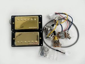 Tillbehör gitarr pickups humbucker pickups 4c med ledningsnät 2v2t set elgitarr pickups