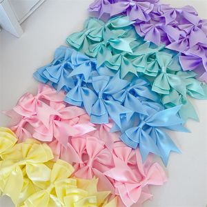 1st Boutique Mini Blue Satin Ribbon Bows Flowers Applicies Diy Craft for Sying Scrapbooking Wedding and Gift